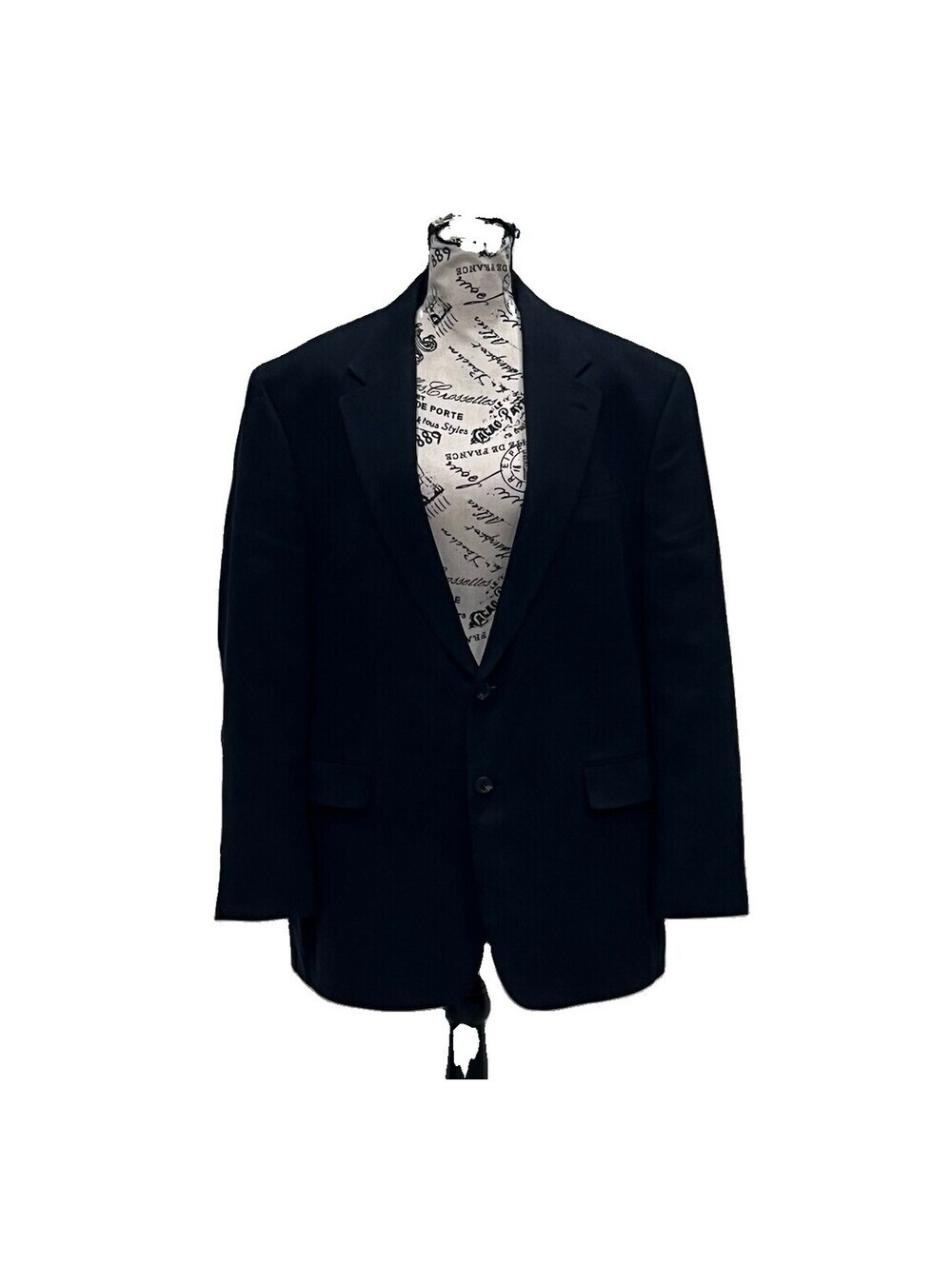 Chaps Black Faux Suede Leather Blazer Sport Coat Men’s 42R Goth Preppy Steampunk - Picture 2 of 9